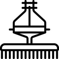 A black and white illustration of a brush vector