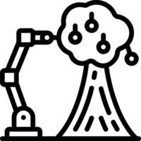 A robot is holding a cloud in its hand vector