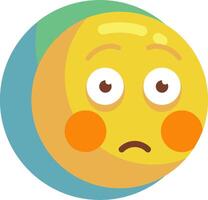 A sad emoticor with a sad face vector