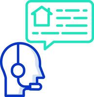 Homebuyer agent chatbot vector