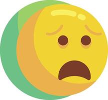 A sad emoticion with a sad face vector