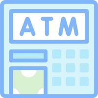 An atm machine with the word atm on it vector