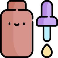 A bottle with a dropper and a smiley face vector