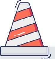 A traffic cone icon on a white background vector