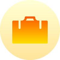A yellow suitcase icon on a white background vector