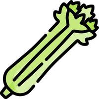 A celery root is shown in a cartoon style vector
