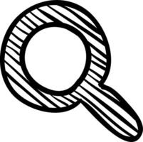 A magnifying glass icon on a white background vector