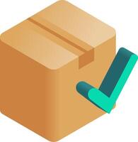 A box with a tick on it vector