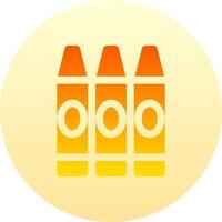 A yellow and orange crayon icon on a white background vector