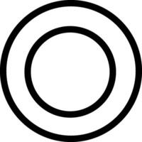 A circle with a black outline on a white background vector