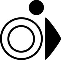 A black and white icon of a camera vector