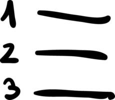 A drawing of a number with a number written on it vector