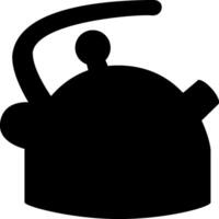 A black and white silhouette of a kettle vector