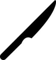 A knife is shown in black and white on a white background vector