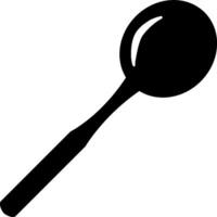 A spoon is shown in black and white on a white background vector
