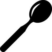 A spoon is shown in black and white vector