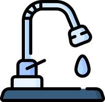 A faucet with water dripping from it vector