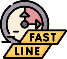 Fast line icon illustration vector