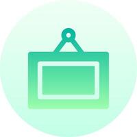 A green and blue icon of a picture frame vector