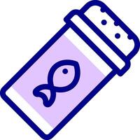 A bottle of fish oil with a fish icon vector
