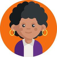 An icon of a woman with big earrings vector