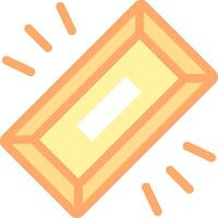 A yellow rectangle with a white background vector