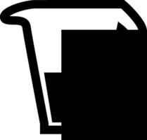 A black and white image of a cup with a handle vector