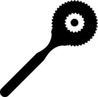 A black and white illustration of a tool vector