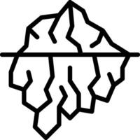 A black and white drawing of a mountain vector