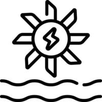 A black and white drawing of a sun and a wave vector