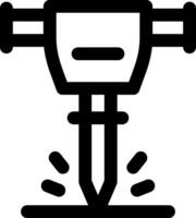 A drill icon on a white background vector