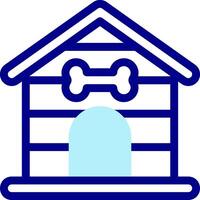 A dog house with a bone in the door vector
