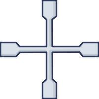 A cross with four different shapes vector