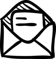 An envelope with a letter inside it vector