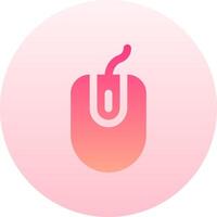 A pink computer mouse icon on a white background vector