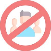 A no sign with people in it vector