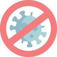 A no sign with a virus on it vector