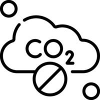 A cloud with a co2 symbol and a pill vector