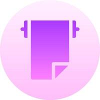 A purple and pink icon with a roll of paper vector