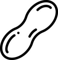 A black and white drawing of a bean vector