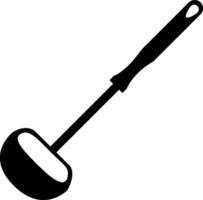 A black and white illustration of a spatula vector