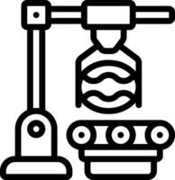 A black and white illustration of a machine vector
