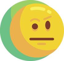 A yellow emoticion with a sad face vector
