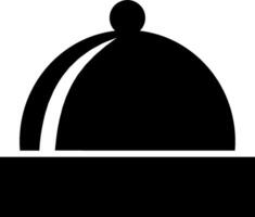 A black and white image of a cloche vector