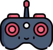 A cartoon controller with a smiley face vector