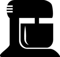 A black and white icon of a mixer vector