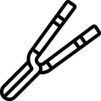 A black and white image of a pair of scissors vector