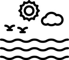 A black and white image of a wave and sun vector