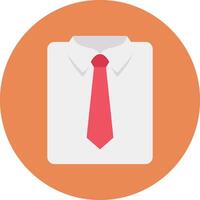 A shirt with a red tie on it vector