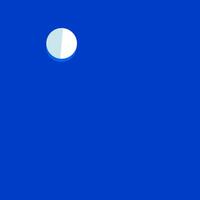 A blue background with a white moon in the center vector